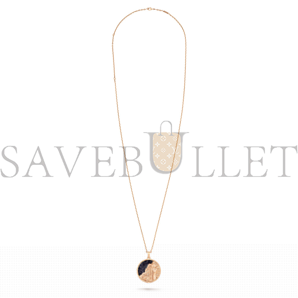 V*N CL*F arpels zodiaque long necklace aquarii (aquarius) - rose gold, aventurine  vcarp9rc00